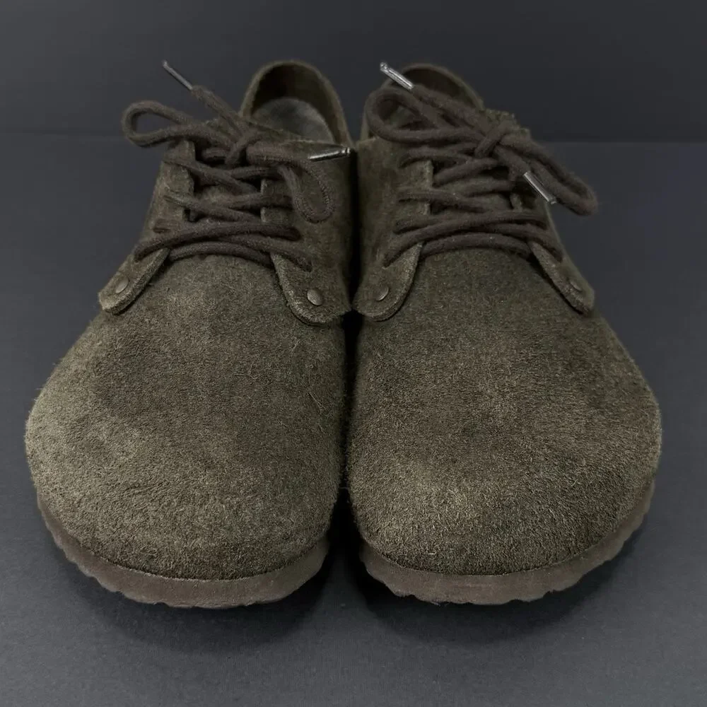 Birkenstock Maine Brown Suede Lace Up Clog Shoes EU 40 US 7.5M 9.5W Comfort